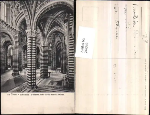 246340,Siena Cattedrale L'interno visto dala navata sinistra Kirche Innenansicht Arkaden