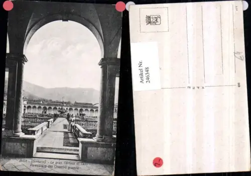 246348,Pisa Dintorni La gran Certosa di Calci Particolare del Chiostro grande Kartause Kloster Arkaden