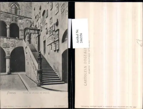 246356,Firenze Florenz Cartile del Palazzo del Podesta Museum Stiege