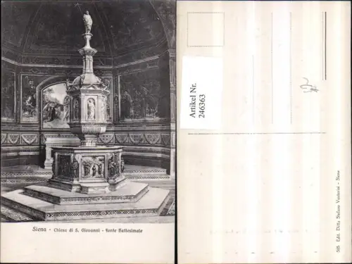 246363,Siena Chiesa di S. Giovanni Fonte Battesimale Taufstein Taufbrunnen