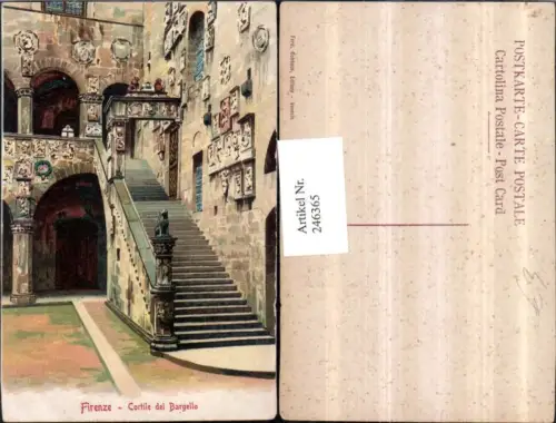 246365,Firenze Florenz Cortile del Bargello Museum Stiege