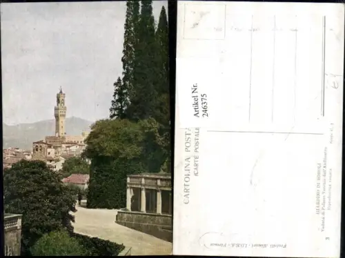 246375,Firenze Florenz Giardino di Boboli Veduta di Palazzo Vecchio dall'Anfiteatro Riproduzione vietata