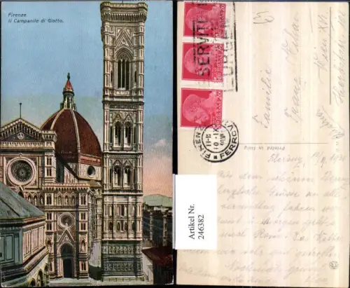 246382,Firenze Florenz Il Campanile di Giotto Glockenturm