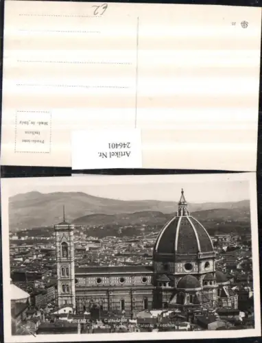 246401,Firenze Florenz Teilanischt La Cattedrale vista dalla Torre del Palazzo Vecchio Kirche