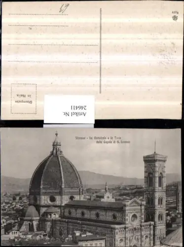 246411,Firenze Florenz La Cattedrale e la Torre dalla Cupola di S. Lorenzo Kirche Kuppel