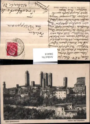 246414,San Gimignano veduta dall Ospedale Türme