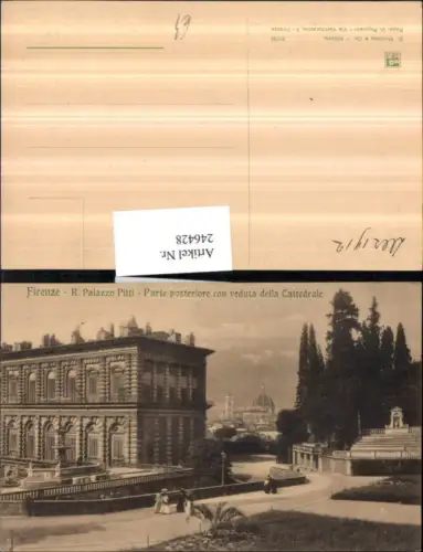 246428,Firenze Florenz R. Palazzo Pitti Parte posteriore con veduta della Cattedrale