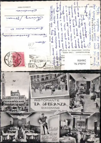 246456,Siena Propr. Giacomino Ristorante Alla Speranza Mehrbildkarte