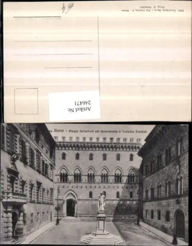 246471,Siena Piazza Salimbeni col monumento a Sallustio Bandini Monument