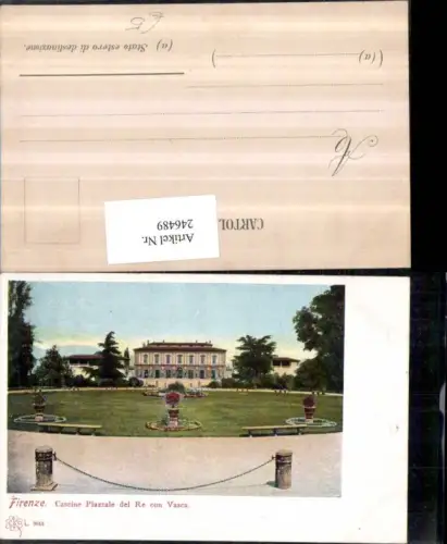 246489,Firenze Florenz Cascine Piazzale del Re con Vasca