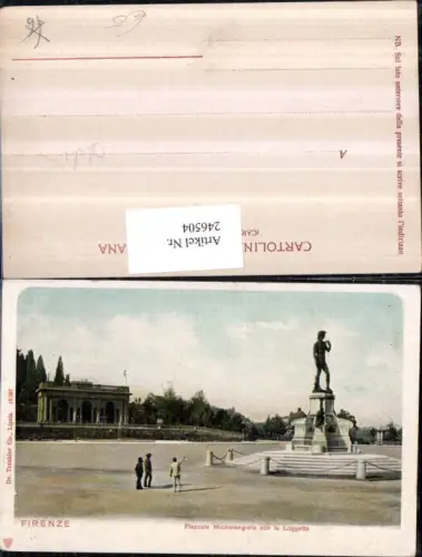 246504,Firenze Florenz Piazzale Michelangiolo con la Loggetta Denkmal