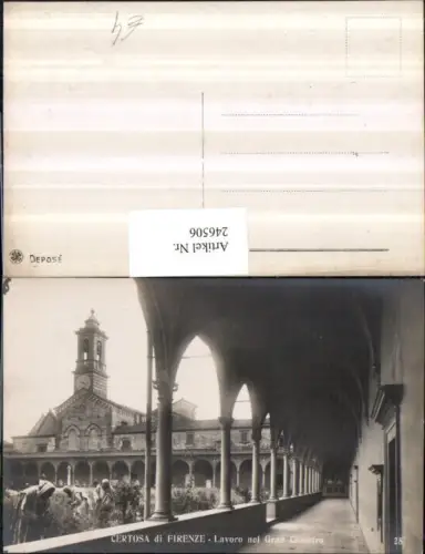 246506,Certosa di Firenze Florenz Lavoro nel Gran Chiostro Kreuzgang Kloster Arkaden