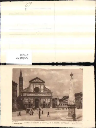 276251,Toscana Firenze Florenz Piazza e Chiesa di S. Maria Novela Kirche Säulen