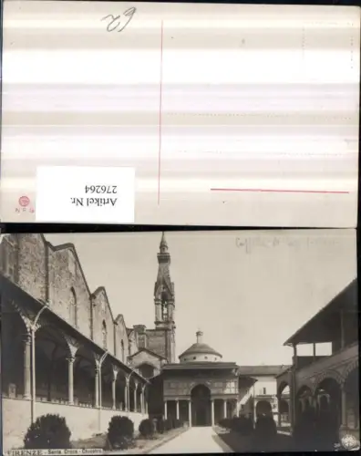 276264,Toscana Firenze Florenz Santa Croce Chiostro Kloster Arkaden