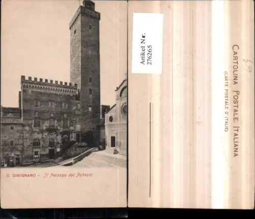 276265,Toscana Siena S. Gimignano Il Palazzo del Podesta Palast