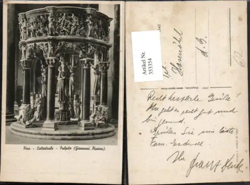 353354,Toscana Pisa Cattedrale Pulpito Giovanni Pisano Kanzel Säulen