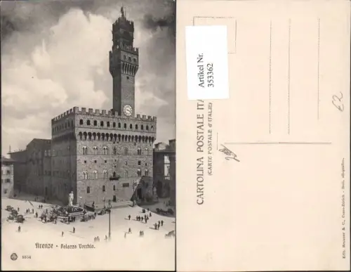 353362,Toscana Firenze Florenz Palazzo Vecchio Rathaus Turm Brunnen
