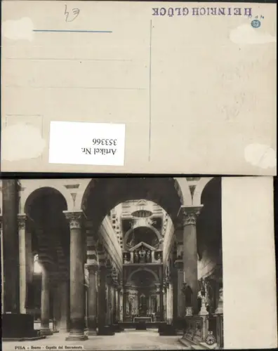 353366,Toscana Pisa Duomo Capella del Sacramento Kirche Innenansicht