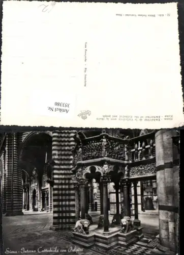 353380,Toscana Siena Interno Cattedrale con Pulpito Kirche Innenansicht Kanzel