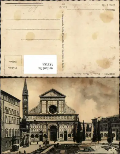353386,Toscana Firenze Florenz Piazza S. Maria Novella Kirche Turm