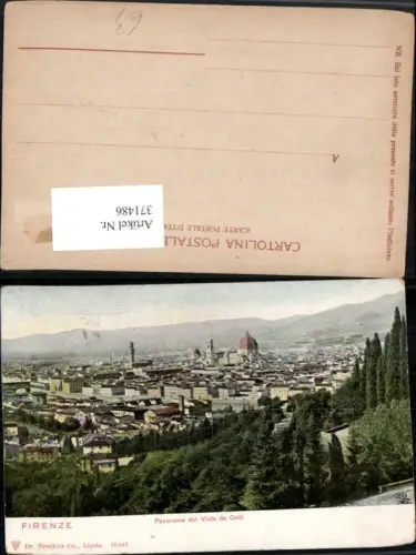 371486,Toscana Firenze Florenz Panorama dal Viale de Colli Totale pub Trenkler e Co
