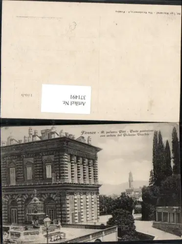371491,Toscana Firenze Florenz Palazo Pitti Parte posteriore con veduta del Palazzo Vecchio