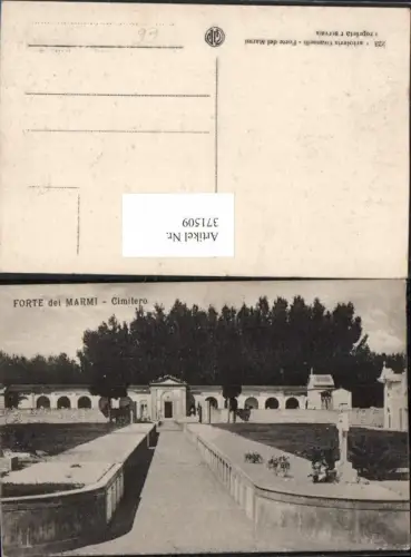 371509,Toscana Lucca Forte di Marmi Cimitero Friedhof