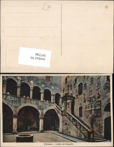 397246,Toscana Firenze Florenz Cortile del Bargello Hof Arkaden