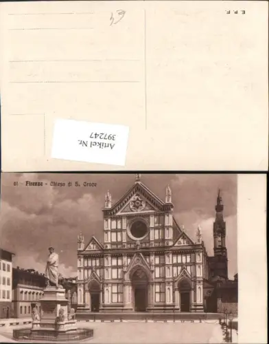397247,Toscana Firenze Florenz Chiesa di S. Croce Kirche Denkmal