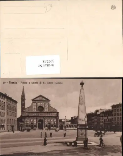 397248,Toscana Firenze Florenz Piazza e Chiesa di S. Maria Novella Kirche Säule