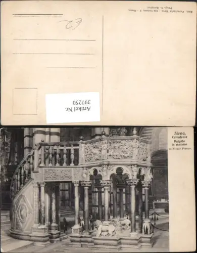 397250,Toscana Siena Cattedrale Pulpito in marmo Kirche Kanzel