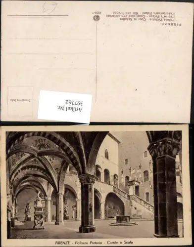 397262,Toscana Firenze Florenz Palazzo Pretorio Cortile e Scala Säulen