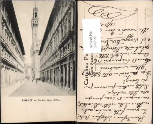 397292,Toscana Firenze Florenz Portici degli Uffizi Uffizien Straßenansicht