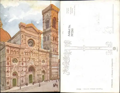 397295,Künstler AK E. Colombo Toscana Firenze Florenz Il Duomo e Campanile Dom