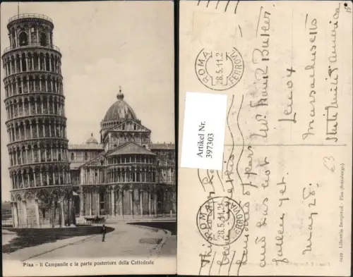 397303,Toscana Pisa Il Campanile e la parte posteriore della Cattedrale Schiefer Turm Kirche