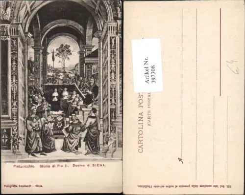 397308,Künstler AK Pinturicchio Toscana Siena Duomo Storia di Pio II