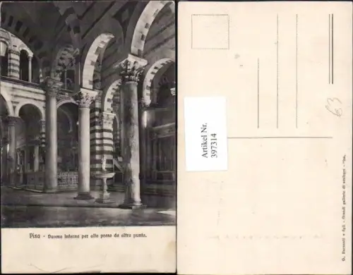 397314,Toscana Pisa Duomo interno per alto preso da altro punto Kirche Innenansicht