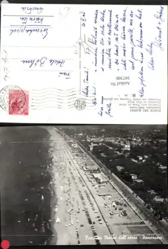 397500,Toscana Lucca Forte di Marmi Panorama dall Aereo Totale m. Strand Fliegeraufnahme