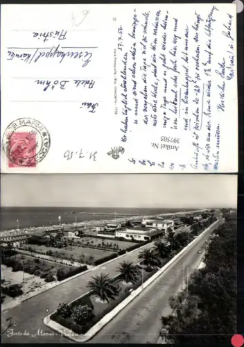 397505,Toscana Lucca Forte di Marmi Viale a mare Straße Strand Palmen