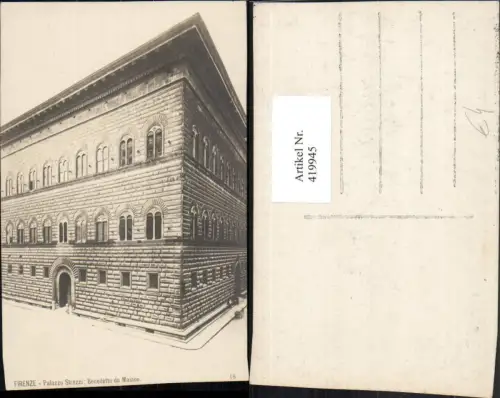 419945,Toscana Firenze Florenz Palazzo Strozzi Benedetto da Maiano Palast