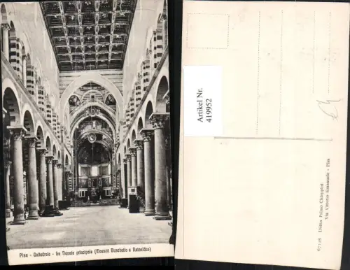 419952,Toscana Pisa Cattedrale La Navata principale Kirche Innenansicht
