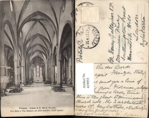 419955,Toscana Firenze Florenz Chiesa di S. Maria Novella Kirche Innenansicht