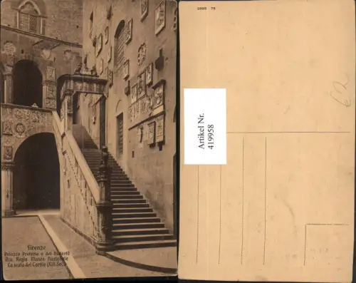 419958,Toscana Firenze Florenz Palazzo Pretorio Scala del Cortile Stiege