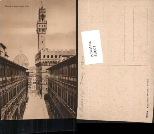 419973,Toscana Firenze Florenz Portici degli Uffizi Rathaus Gebäude Turm