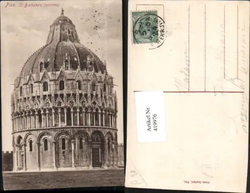 419976,Toscana Pisa Il Battistero Baptisterium