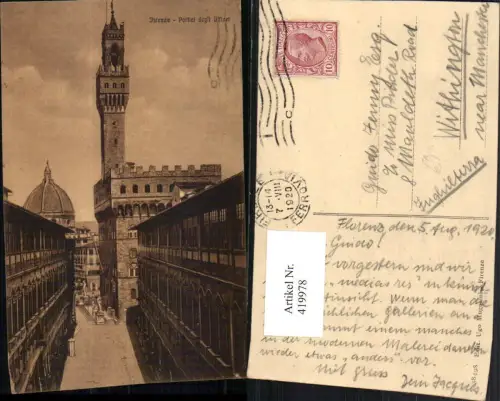 419978,Toscana Firenze Florenz Portici degli Uffizzi Rathaus Gebäude