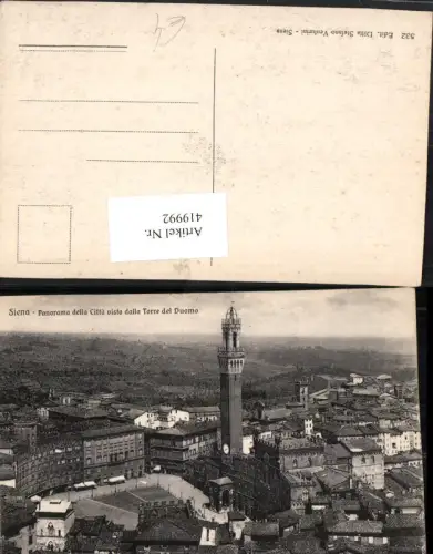 419992,Toscana Siena Panorama della Citta visto dalla Torre del Duomo Teilansicht Turm