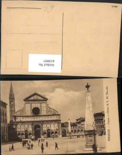 419997,Toscana Firenze Florenz Piazza e Chiesa di S. M. Novella Kirche