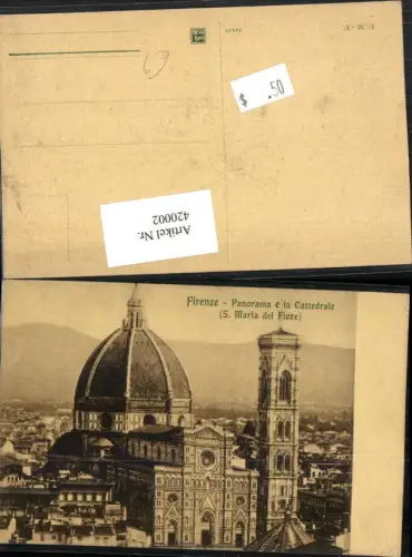 420002,Toscana Firenze Florenz Panorama e la Cattedrale Kirche