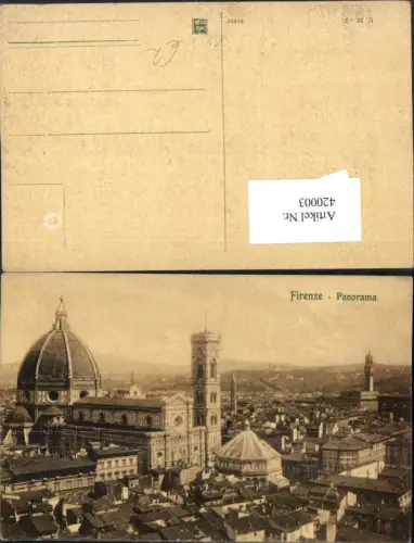 420003,Toscana Firenze Florenz Panorama Teilansicht Kirche